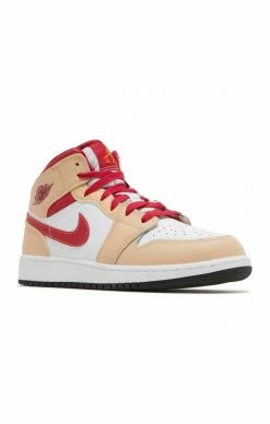 Air Jordan 1 Mid Light Curry Cardinal Red -MIKINY Prodejní prodejna air jordan 1 mid light curry cardinal red 4