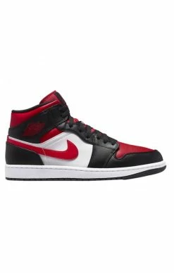 Air Jordan 1 Mid White Black Red