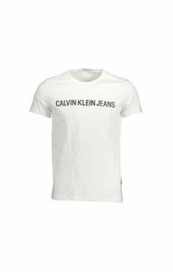 Calvin Klein Jeans Pánské Bílé Tričko