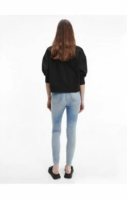 Calvin Klein Dámská Černá Mikina Relaxed Logo -MIKINY Prodejní prodejna calvin klein relaxed logo sweatshirt 1