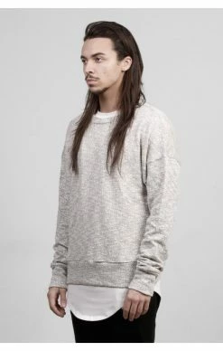 Favela Light Grey Overknit Sweater 5 Favela Light Grey Overknit Sweater -MIKINY Prodejní prodejna favela light grey overknit sweater 2