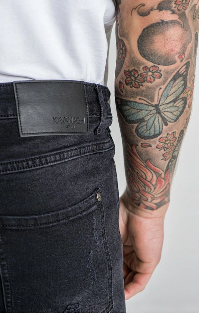 Gianni Kavanagh Pánské Černé Skinny Jeany Astral 5 Gianni Kavanagh Pánské Černé Skinny Jeany Astral – Bild 5