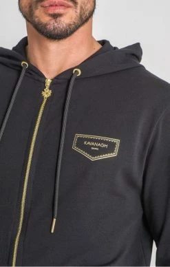 Gianni Kavanagh Černá Mikina Na Zip -MIKINY Prodejní prodejna gianni kavanagh black core jacket 1