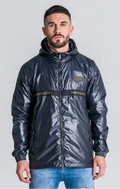 Gianni Kavanagh Black Lightweight Jacket With Gold Ribbon