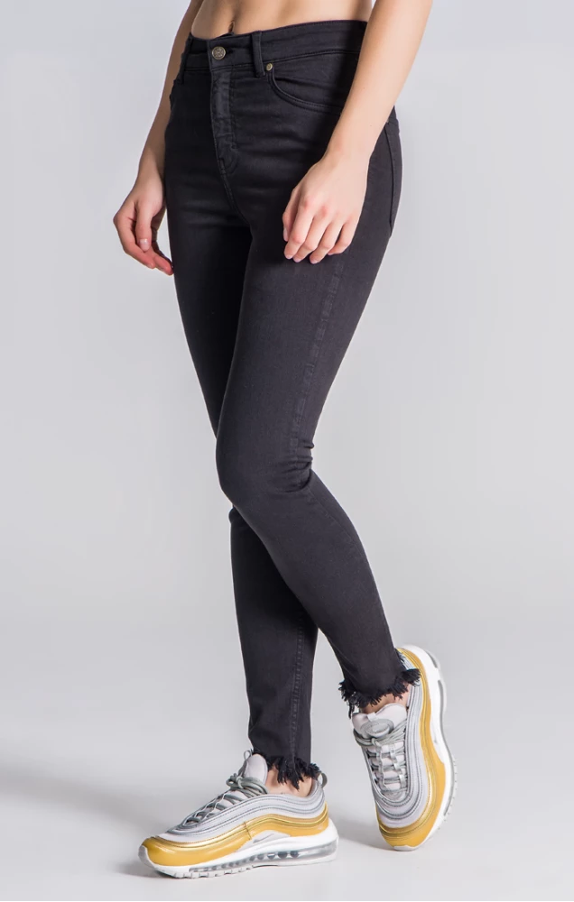 Gianni Kavanagh Black Skinny Jeans With Golden Circle Embroidery 1 Gianni Kavanagh Black Skinny Jeans With Golden Circle Embroidery