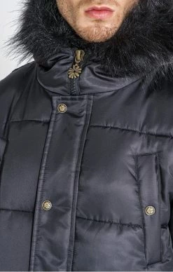 Gianni Kavanagh Pánská Černá Parka -MIKINY Prodejní prodejna gianni kavanagh black st moritz coat 2