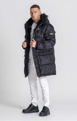 Gianni Kavanagh Pánská Černá Parka -MIKINY Prodejní prodejna gianni kavanagh black st moritz coat 4