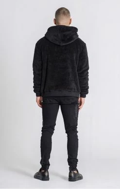 Gianni Kavanagh Černá Pánská Mikina Sherpa -MIKINY Prodejní prodejna gianni kavanagh black teddy sherpa hoodie 3