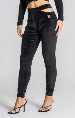 Gianni Kavanagh Dámské Černé Semišové Tepláky Hot -MIKINY Prodejní prodejna gianni kavanagh black that s hot joggers 3