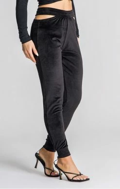 Gianni Kavanagh Dámské Černé Semišové Tepláky Hot -MIKINY Prodejní prodejna gianni kavanagh black that s hot joggers 4