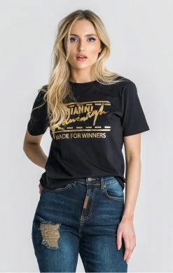 Gianni Kavanagh Dámské Černé Triko Theater