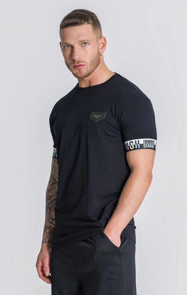 Gianni Kavanagh Černé Pánské Tričko 1 Gianni Kavanagh Černé Pánské Tričko