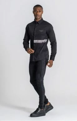 Gianni Kavanagh Černá Košile -MIKINY Prodejní prodejna gianni kavanagh black yin yang shirt 2