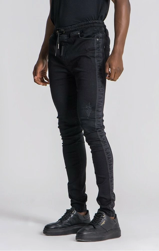 Gianni Kavanagh Černé Pánské Jeany 4 Gianni Kavanagh Černé Pánské Jeany – Bild 4