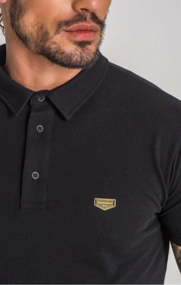 Gianni Kavanagh Černé Polo Triko 2 Gianni Kavanagh Černé Polo Triko – Bild 2