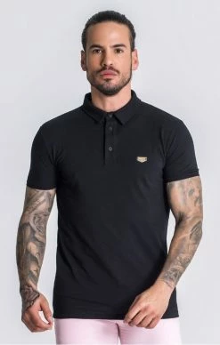 Gianni Kavanagh Černé Polo Triko