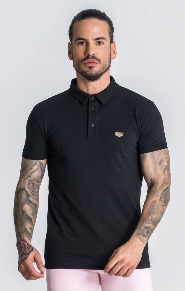 Gianni Kavanagh Černé Polo Triko 1 Gianni Kavanagh Černé Polo Triko