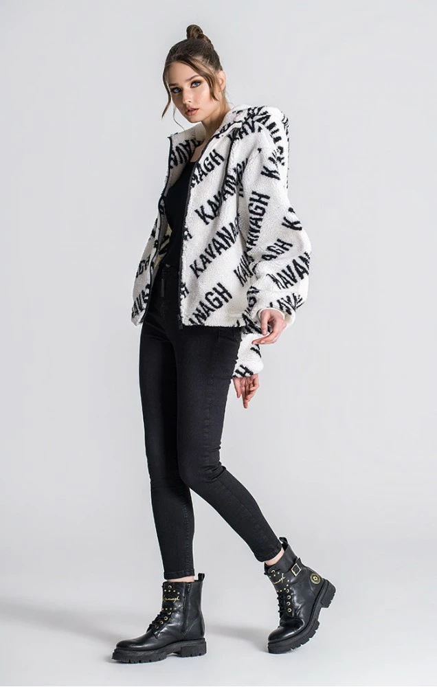 Gianni Kavanagh Dámská Bílá Bunda Queens Sherpa 3 Gianni Kavanagh Dámská Bílá Bunda Queens Sherpa – Bild 3