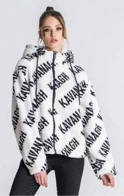 Gianni Kavanagh Dámská Bílá Bunda Queens Sherpa