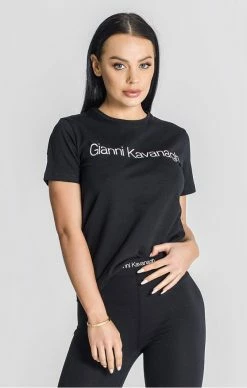 Gianni Kavanagh Dámské Černé Tričko Black Essence Tee