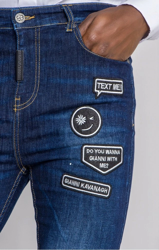 Gianni Kavanagh TmavoModré Jeany Pro Muže 2 Gianni Kavanagh TmavoModré Jeany Pro Muže – Bild 2