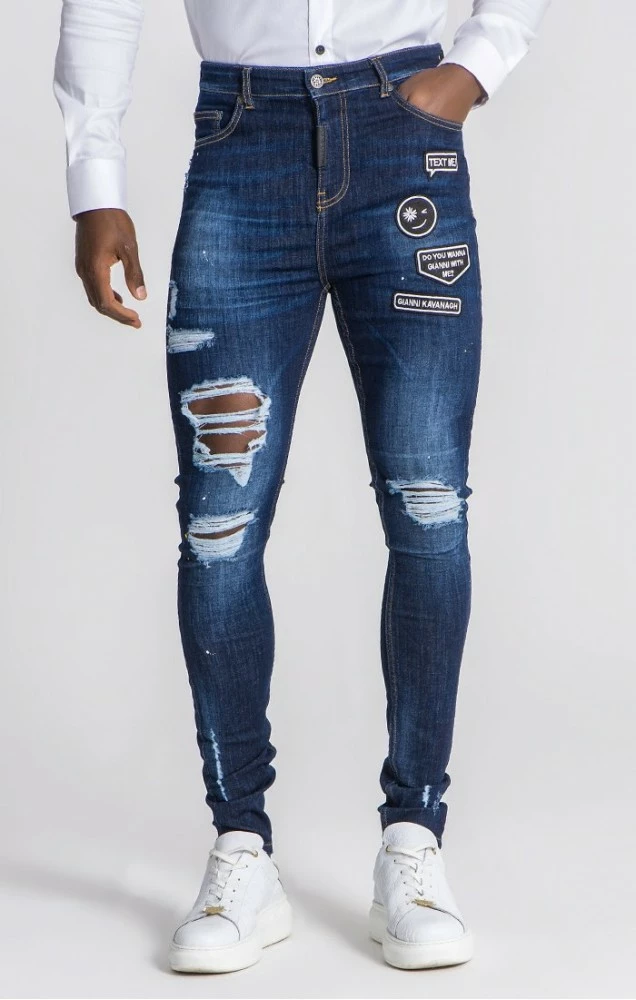 Gianni Kavanagh TmavoModré Jeany Pro Muže 3 Gianni Kavanagh TmavoModré Jeany Pro Muže – Bild 3