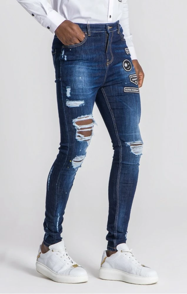 Gianni Kavanagh TmavoModré Jeany Pro Muže 4 Gianni Kavanagh TmavoModré Jeany Pro Muže – Bild 4