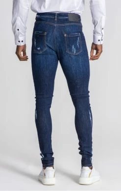 Gianni Kavanagh TmavoModré Jeany Pro Muže 10 Gianni Kavanagh TmavoModré Jeany Pro Muže -MIKINY Prodejní prodejna gianni kavanagh dark blue text me skinny jeans 4