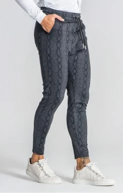 Gianni Kavanagh Kalhoty S Hadím Vzorem -MIKINY Prodejní prodejna gianni kavanagh dark grey oxford pants 2