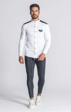 Gianni Kavanagh Kalhoty S Hadím Vzorem -MIKINY Prodejní prodejna gianni kavanagh dark grey oxford pants 5