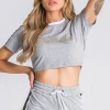 Gianni Kavanagh Grey Melange Cropped Tee
