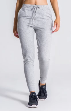 Gianni Kavanagh Grey Melange Joggers With GK White Embroidery