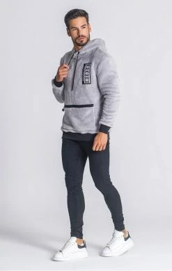 Gianni Kavanagh Grey Off Limits Sherpa Hoodie -MIKINY Prodejní prodejna gianni kavanagh grey off limits sherpa hoodie 2