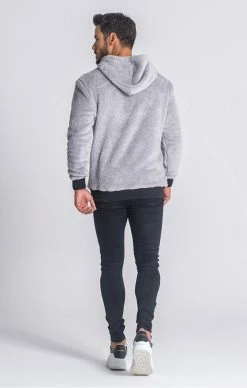 Gianni Kavanagh Grey Off Limits Sherpa Hoodie -MIKINY Prodejní prodejna gianni kavanagh grey off limits sherpa hoodie 3