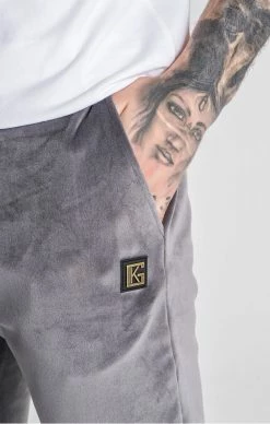 Gianni Kavanagh Pánské Šedé Semišové Tepláky Hot -MIKINY Prodejní prodejna gianni kavanagh grey that s hot joggers 3