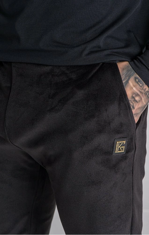 Gianni Kavanagh Pánské Černé Semišové Tepláky Hot 4 Gianni Kavanagh Pánské Černé Semišové Tepláky Hot – Bild 4