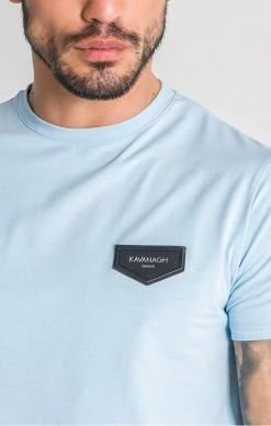 Gianni Kavanagh SvětleModré Triko Core -MIKINY Prodejní prodejna gianni kavanagh light blue core tee 1