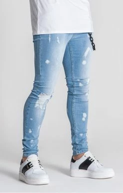 Gianni Kavanagh Pánské Modré Jeany Theater -MIKINY Prodejní prodejna gianni kavanagh light blue theater jeans 4