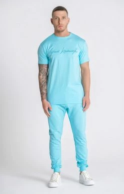 Gianni Kavanagh Pánské SvětleModré Triko -MIKINY Prodejní prodejna gianni kavanagh light blue winners planet tee 3