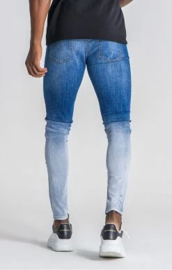 Gianni Kavanagh Modré Jeany Děravé Kolena 8 Gianni Kavanagh Modré Jeany Děravé Kolena -MIKINY Prodejní prodejna gianni kavanagh medium blue faded jeans 3