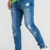 Gianni Kavanagh Medium Blue Torsion Skinny Jeans