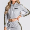 Gianni Kavanagh Melange Cropped Hoodie With GK Ribbon