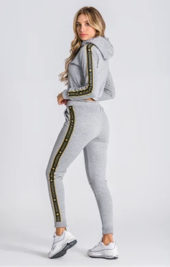 Gianni Kavanagh Melange Cropped Hoodie With GK Ribbon -MIKINY Prodejní prodejna gianni kavanagh melange cropped hoodie with gk ribbon 3