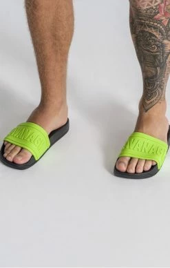 Gianni Kavanagh Neon Yellow Slides -MIKINY Prodejní prodejna gianni kavanagh neon yellow sliders 3