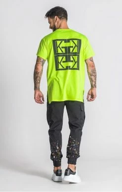 Gianni Kavanagh Neonové Triko -MIKINY Prodejní prodejna gianni kavanagh neon yellow underground tie dye tee 3