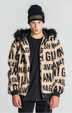 Gianni Kavanagh Pánská Béžová Bunda Beige Bronx Sherpa Jacket