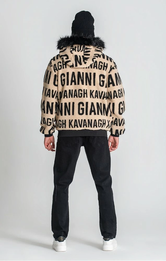 Gianni Kavanagh Pánská Béžová Bunda Beige Bronx Sherpa Jacket 5 Gianni Kavanagh Pánská Béžová Bunda Beige Bronx Sherpa Jacket – Bild 5