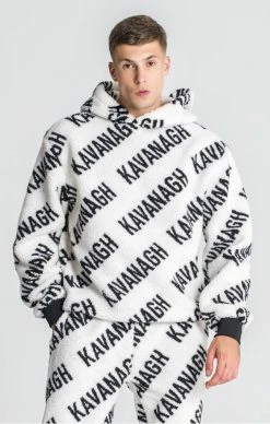 Gianni Kavanagh Pánská Bílá Mikina Bronx Sherpa