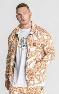 Gianni Kavanagh Pánská Bílo Zlatá Bunda Gold Treasure Jacket