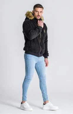 Gianni Kavanagh Pánská Černá Bunda Bronx Sherpa Jacket -MIKINY Prodejní prodejna gianni kavanagh panska cerna bunda bronx sherpa jacket 2